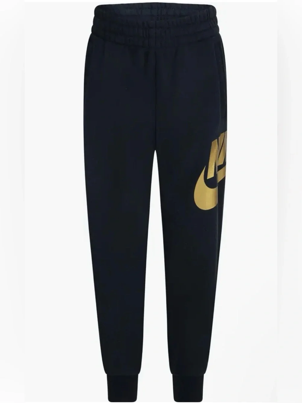 Kids' Sportswear Club Fleece Logo Joggers black and gold
